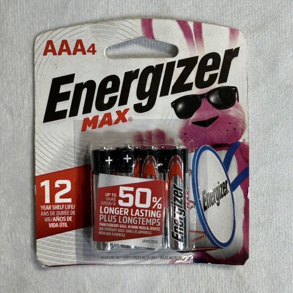 Energizer MAX (4-Pack) AAA Triple A Batteries‎ NEW